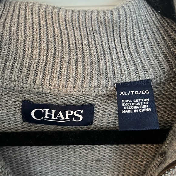 Chaps Quarter Zip Men’s Sweater - Picture 5 of 6